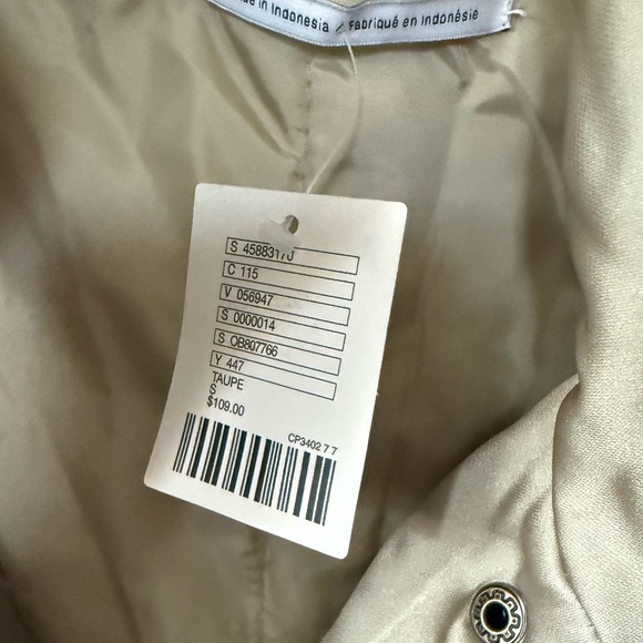 Urban Outfitters|Beige long line puffer coat jacket with cinched waist••NWT,boho - Picture 11 of 15